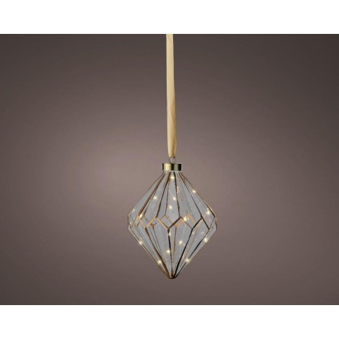 DIAMANTE MICROLED PENDENTE H.20CM. BATTERIA